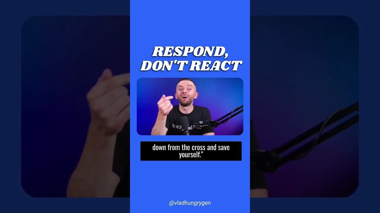 Respond Don’t React 🙅‍♂️ #holyspirit