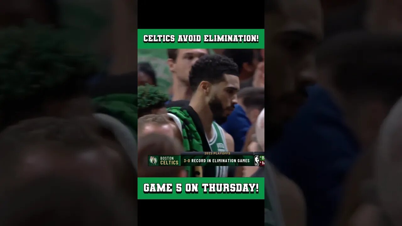 Celtics AVOID Elimination sweep! Game 5 on Thursday!