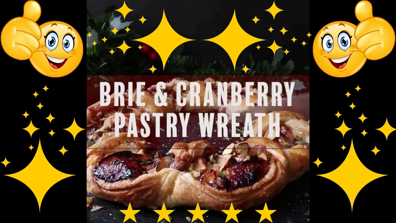 Brie & Cranberry Pastry Wreath Recipe - Amazing!!