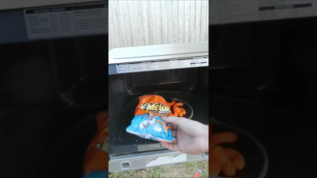 my Cheetos caught fire in microwave