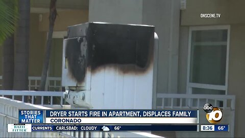 Dryer starts fire in Coronado apartment