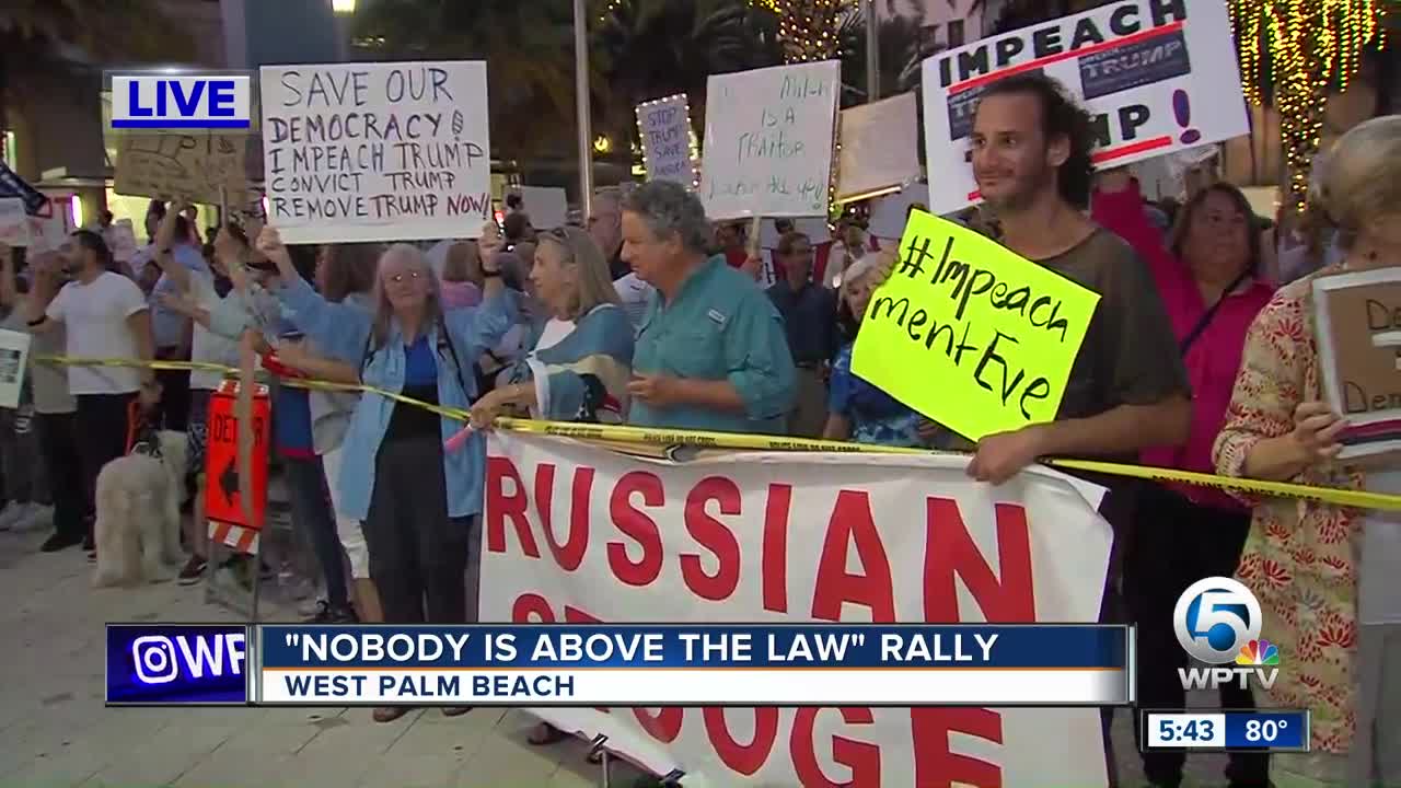 Impeachment rally held in West Palm Beach