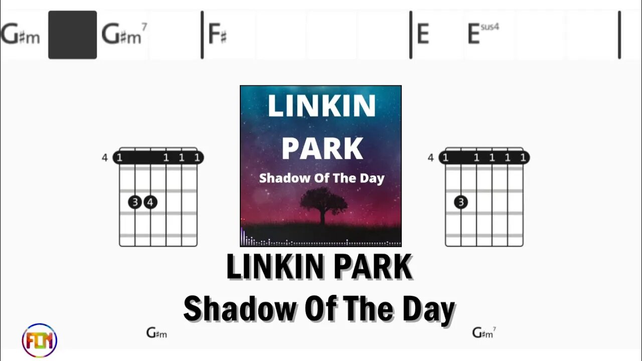 LINKIN PARK Shadow Of The Day - FCN Guitar Chords & Lyrics HD