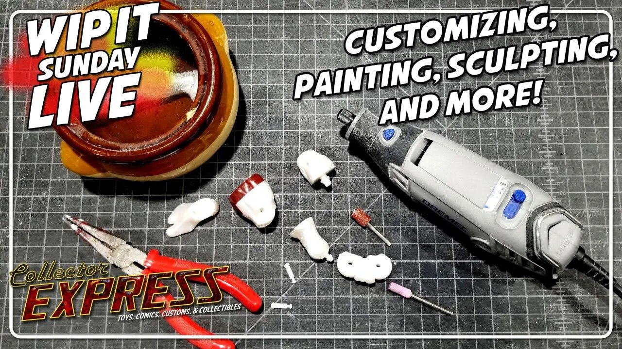 Customizing Action Figures - WIP IT Sunday Live - Episode #31 - Painting, Sculpting, and More!