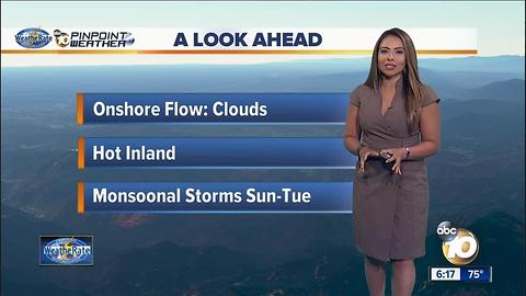 10News Pinpoint Weather with Meteorologist Angelica Campos