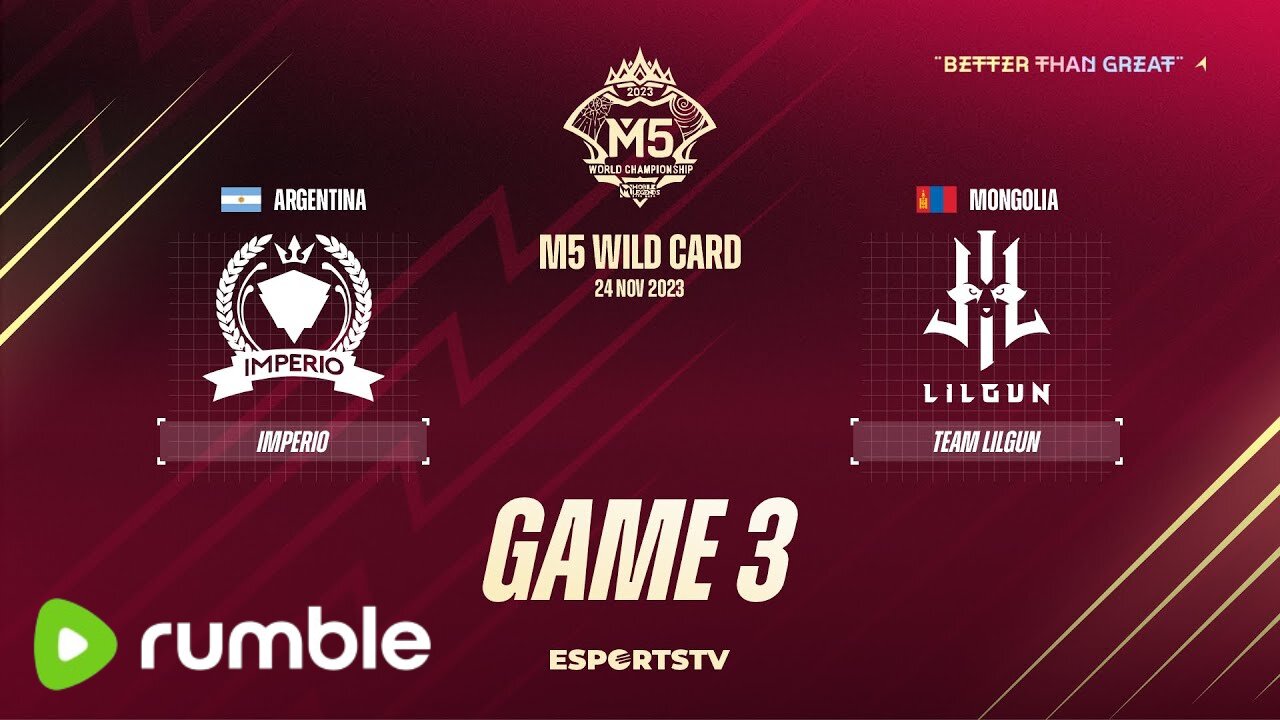 M5 Wild Card Day 2 | Imperio vs Team Lilgun | GAME 3 | Mobile Legend Championsip 2023