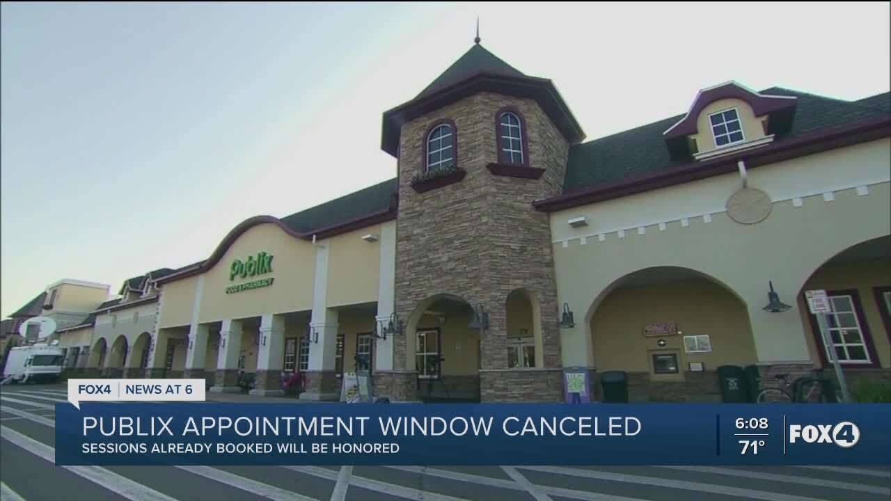 Publix vaccination scheduling canceled