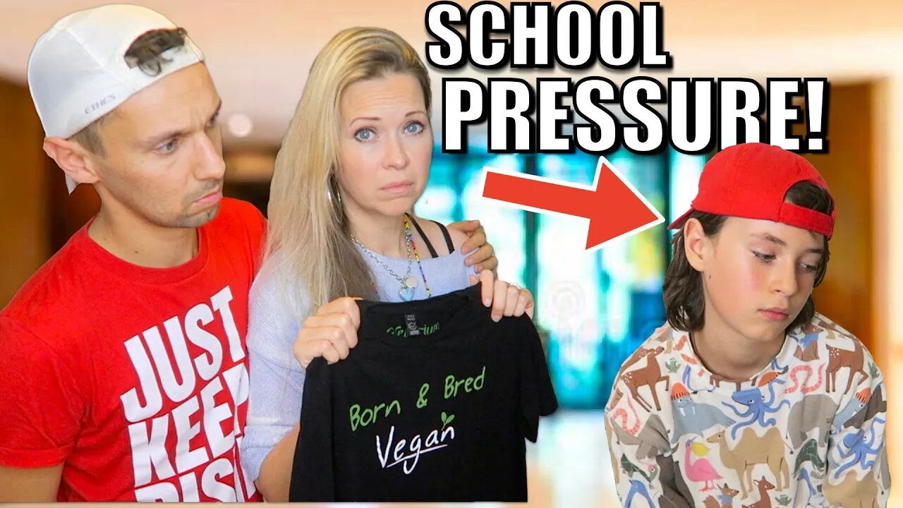 Does he STILL want to be VEGAN? 😮 *school pressure!