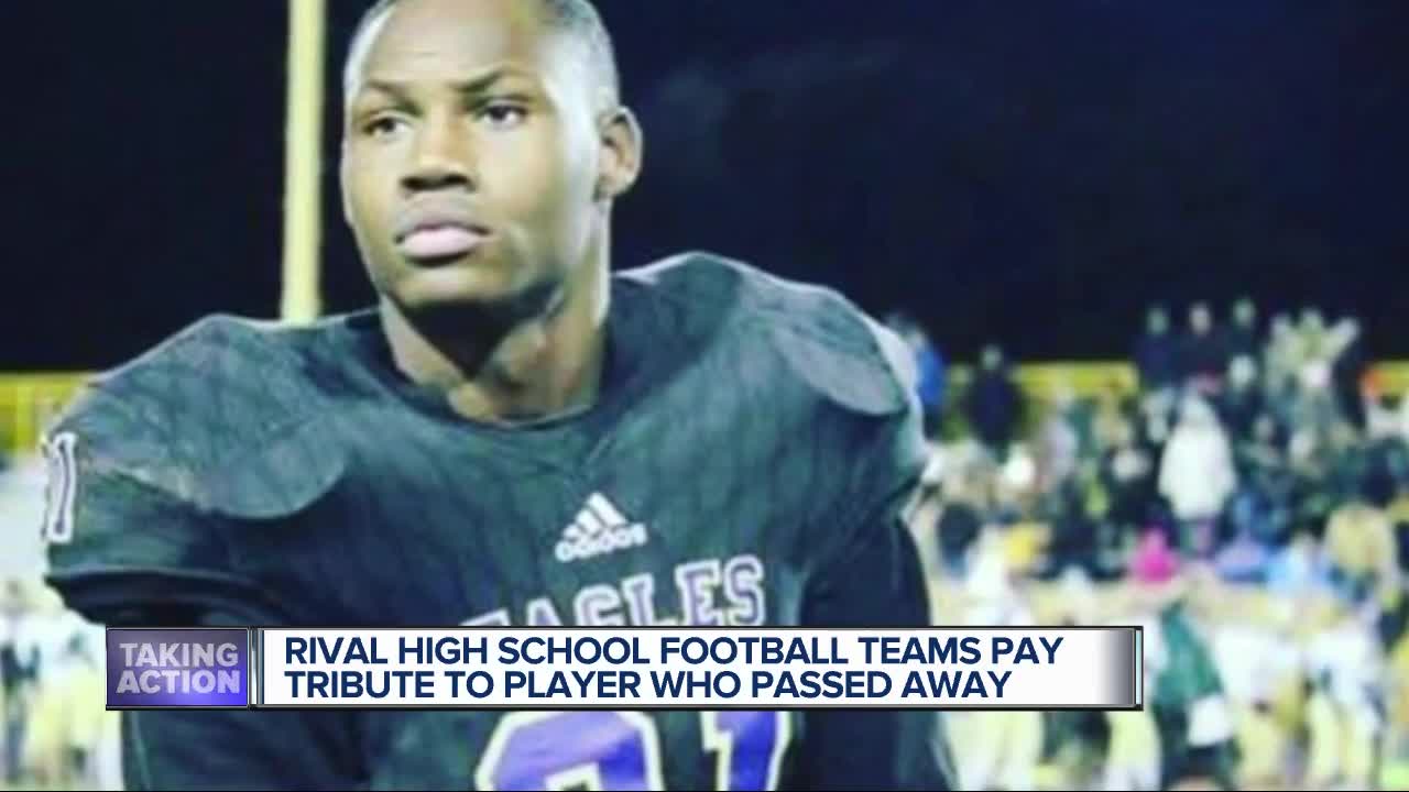 Madison Heights' Lamphere High School football team honors slain rival player