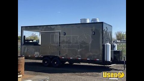 2021 - 8.5' x 22' Full Kitchen or BBQ Food Concession Trailer with Open Porch for Sale in Idaho!