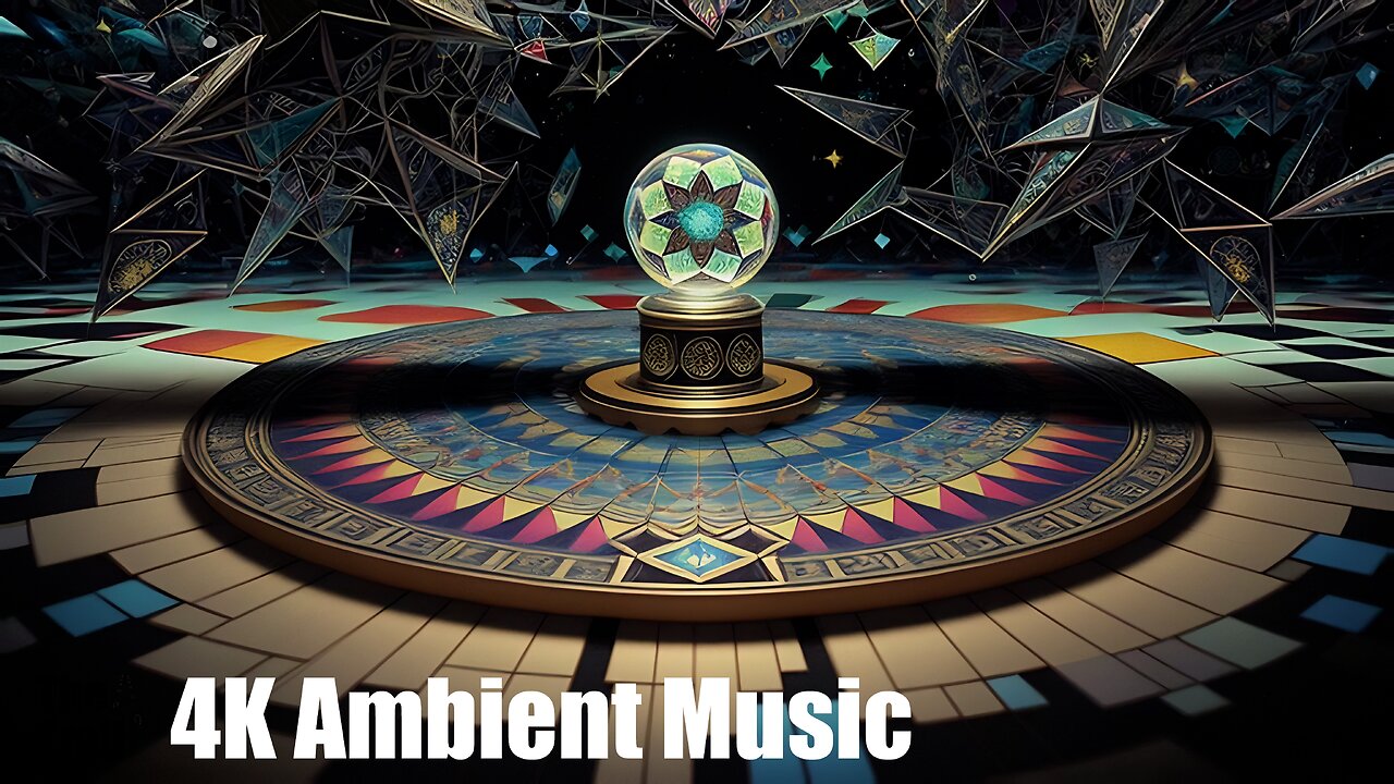 Ambient Music - Nimbus | (AI) Reactive 3D Kaleidoscope Visual Meditation 14 Ancient Patterns