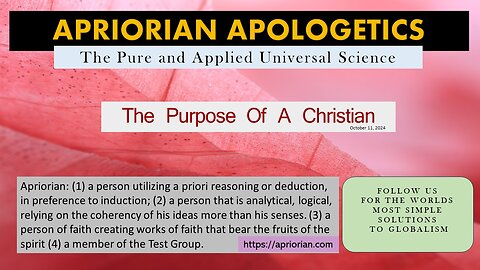 The Purpose Of A Christian