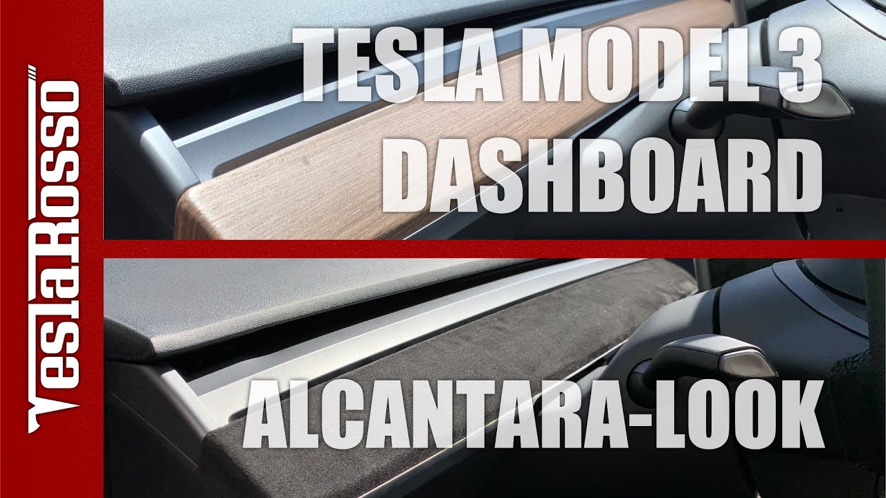 Tesla Model 3 Dashboard im Alcantara-Look - Folierung step by step DIY wrap