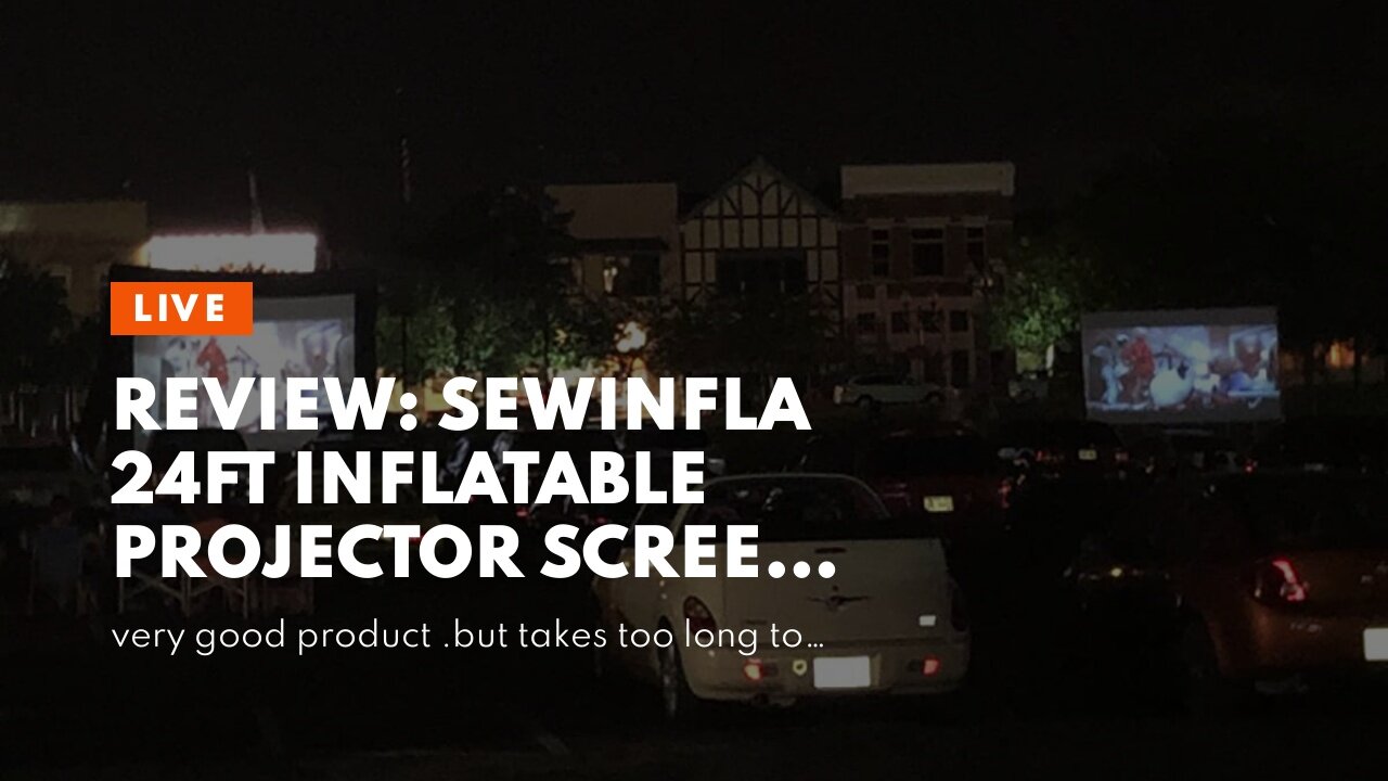 Review: Sewinfla 24Ft Inflatable Projector Screen with Blower Support Front and Rear Projection...