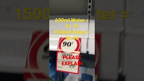 Why is less water worth more ? 💦 💧 💰 💴 #h20 #waterprice #madness