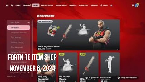 Fortnite Item Shop|November 6, 2024(*New* Back Again Bundle)