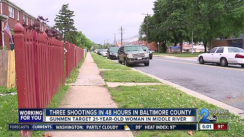 Three shootings in 48 hours in Baltimore County