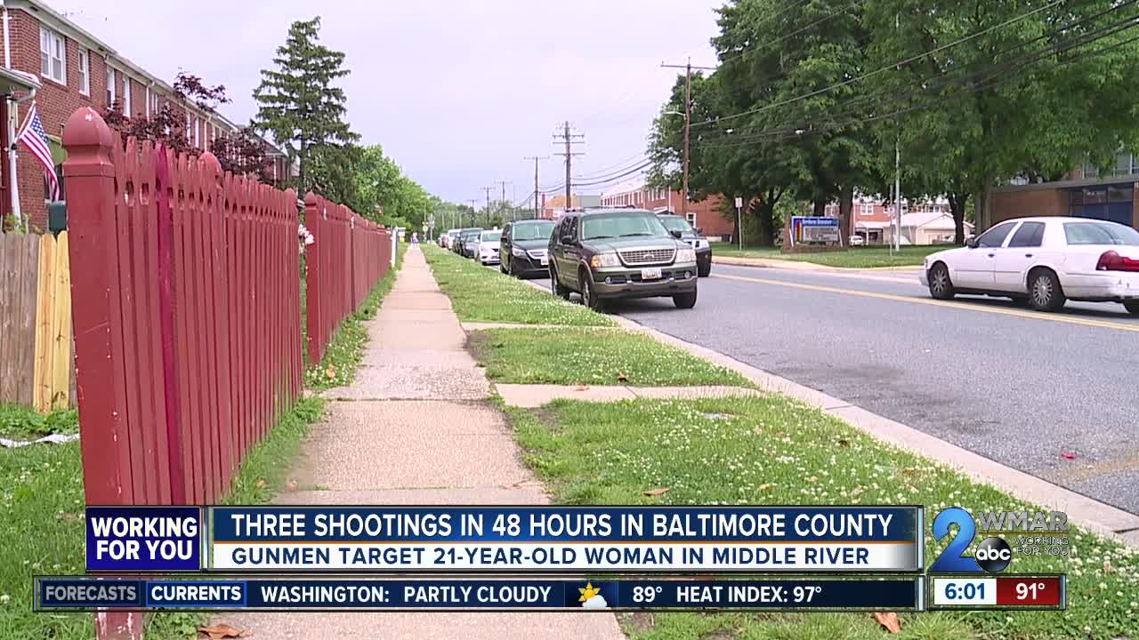 Three shootings in 48 hours in Baltimore County