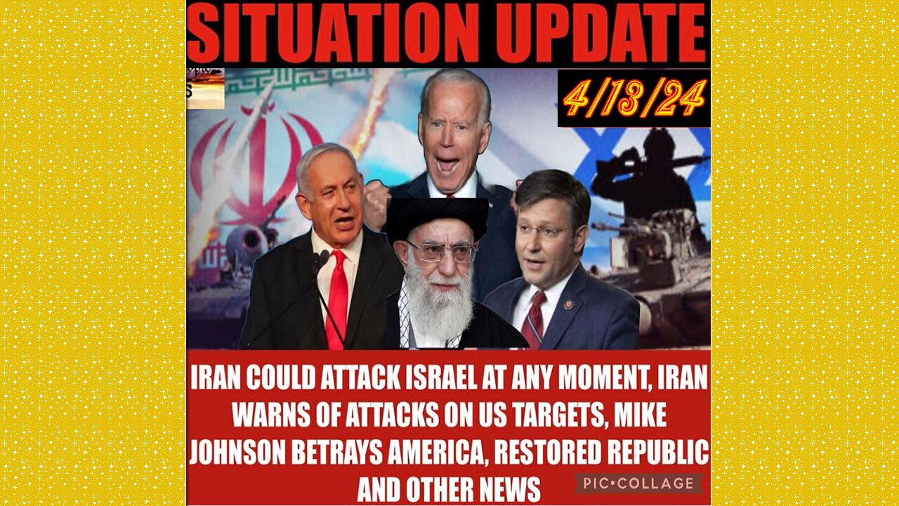 SITUATION UPDATE 4/13/24- AI System Used To Bomb Gaza,Global Financial Crises,Cabal/Deep State Mafia