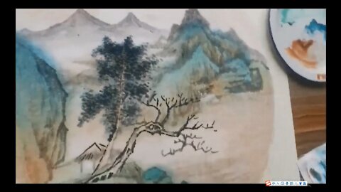 Chinese landscape Ink Painting