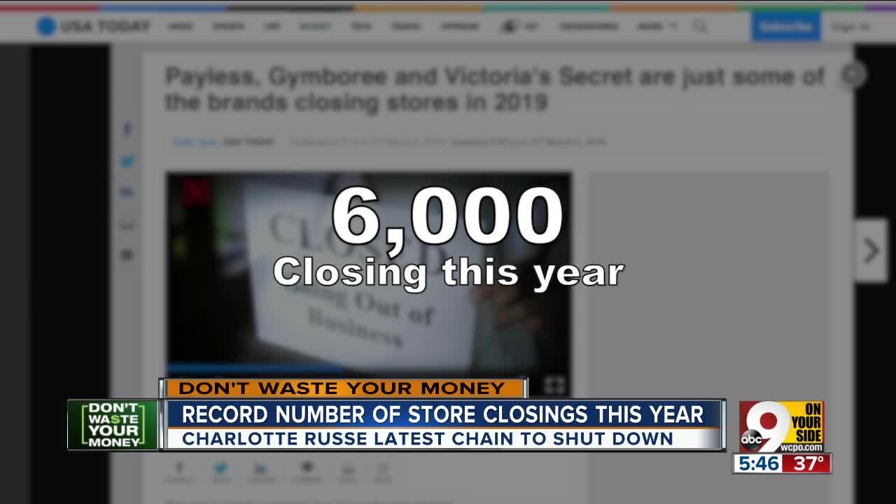 Charlotte Russe, GAP among chains closing record number of stores