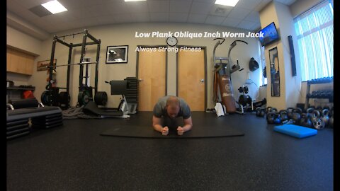 Low Plank Oblique Inch Worm Jack