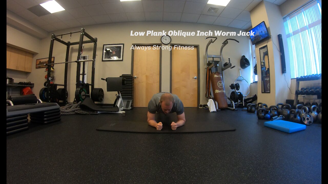 Low Plank Oblique Inch Worm Jack