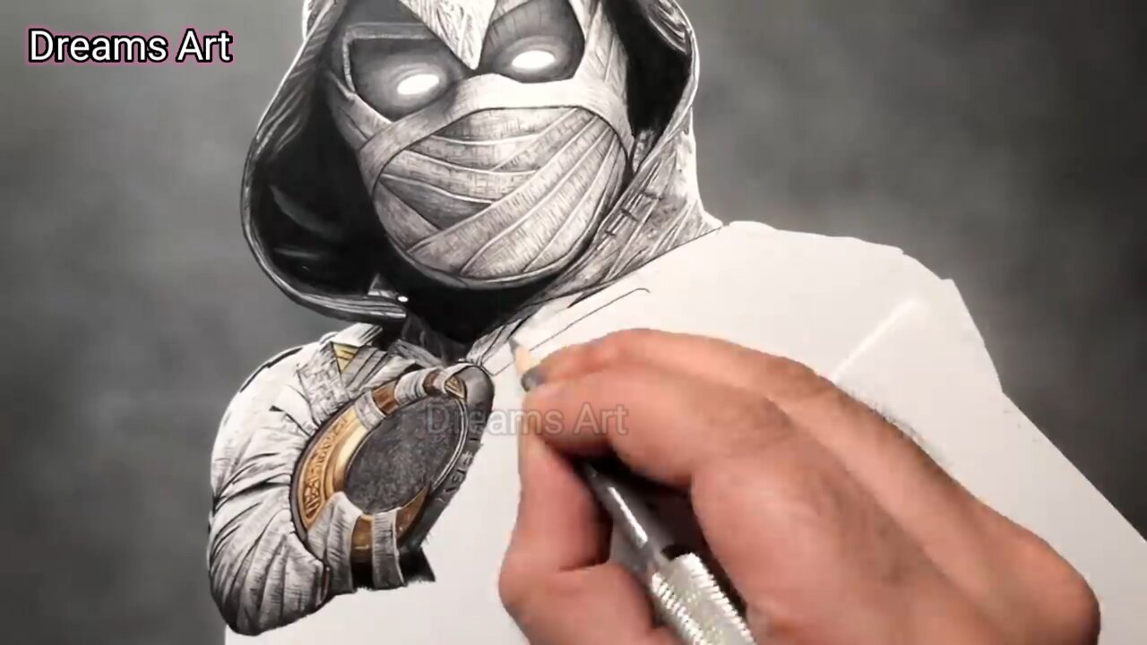 Moon Knight Drawing Like Realistic