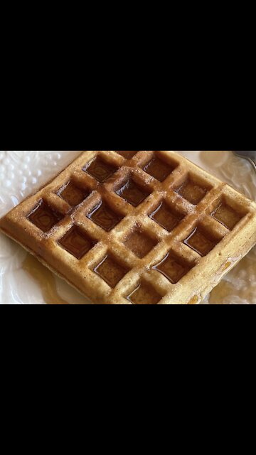 Homemade waffles directly from freezer to toaster