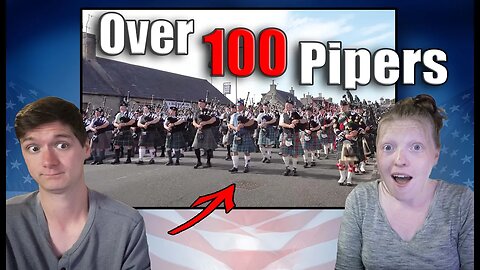 American's First Time Hearing "Scotland The Brave" On BAGPIPES!