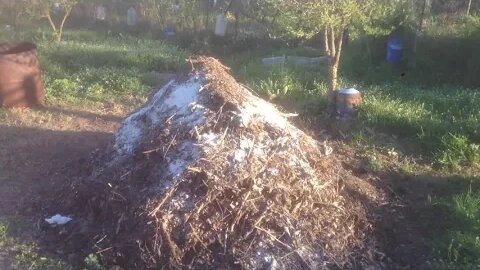 Στάχτη μετά το 6ο ανακάτεμα/ανατροπή του σωρού κομποστοποίησης