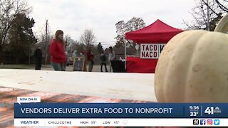 Vendors deliver extra food to nonprofit