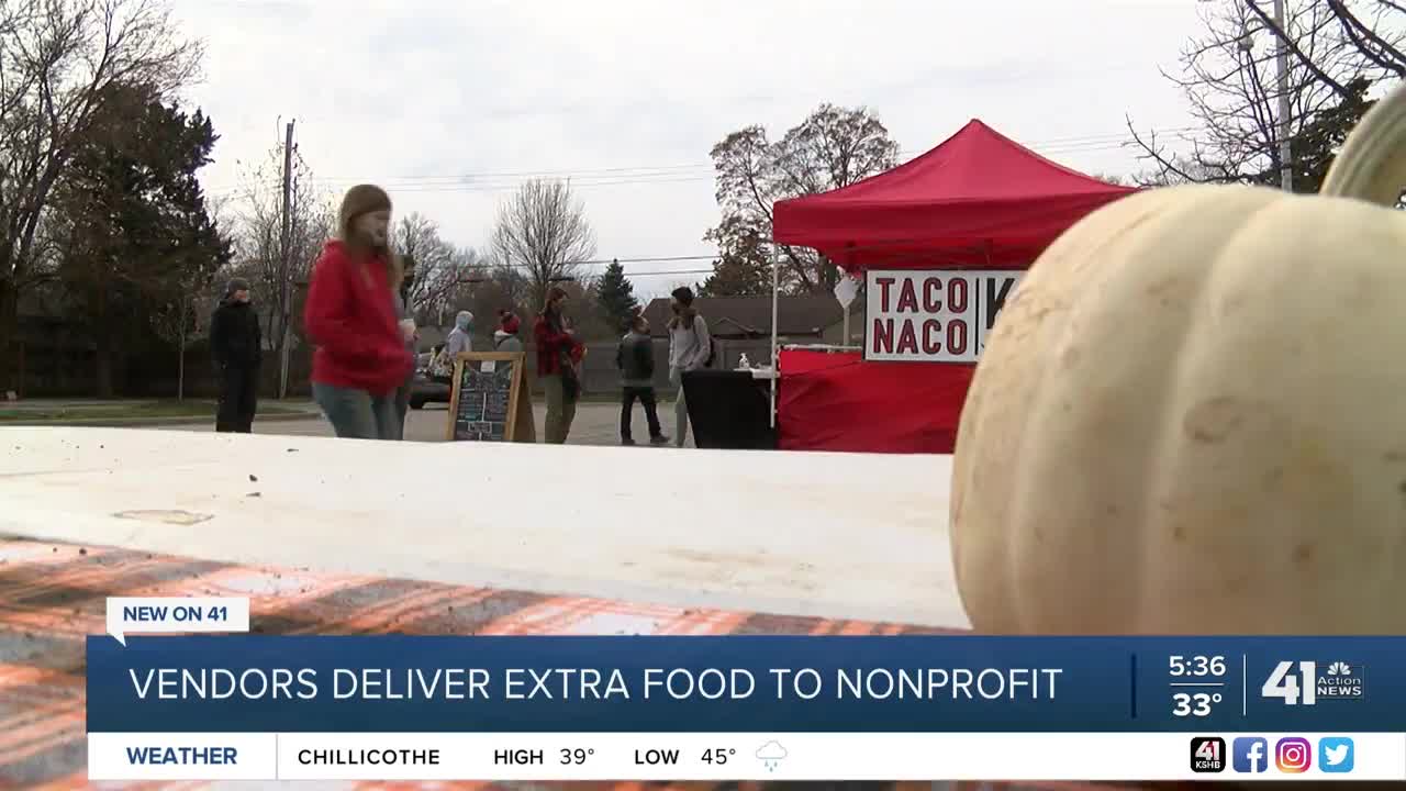 Vendors deliver extra food to nonprofit