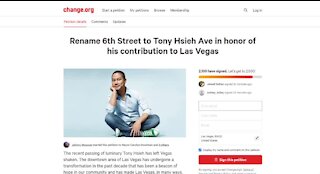 Petition to honor Tony Hsieh with street name in Las Vegas