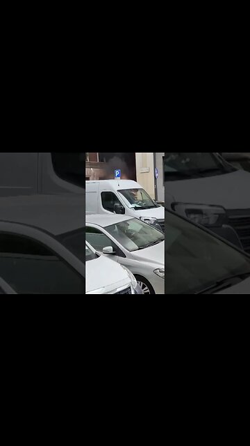 Van EXPLODES in Milan, injuring one #shorts