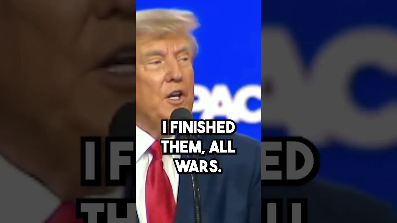Trump says that he ended all of the wars #shorts