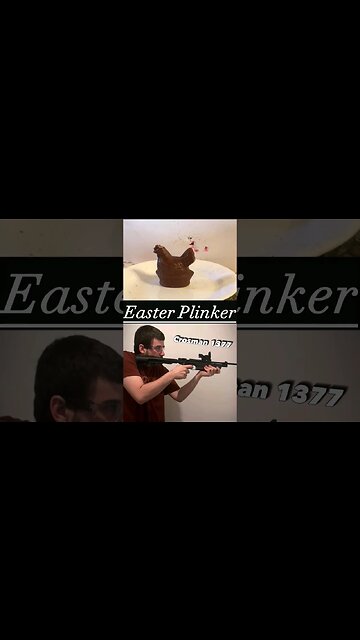 The easter plinker! // Crosman 1377 carbine Vs Easter treats {I really need to zero my airguns.}