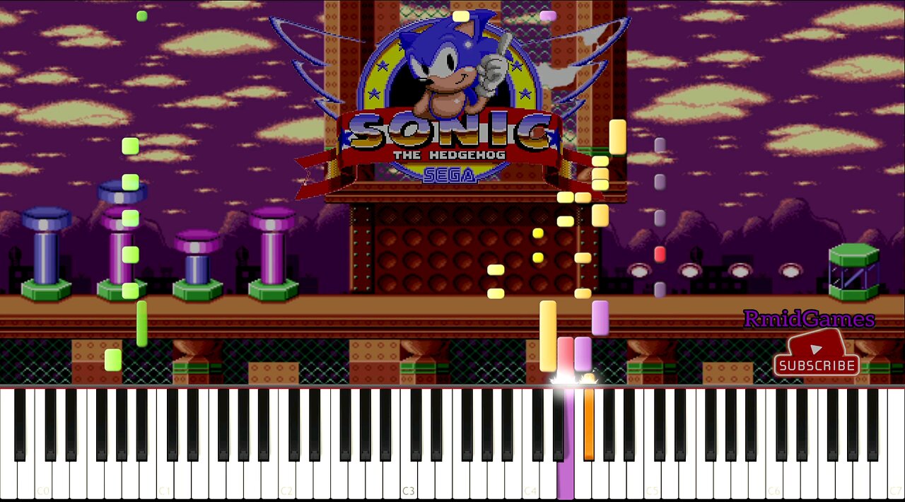 6Sonic The Hedgehog - Spring Yard Piano MIDI