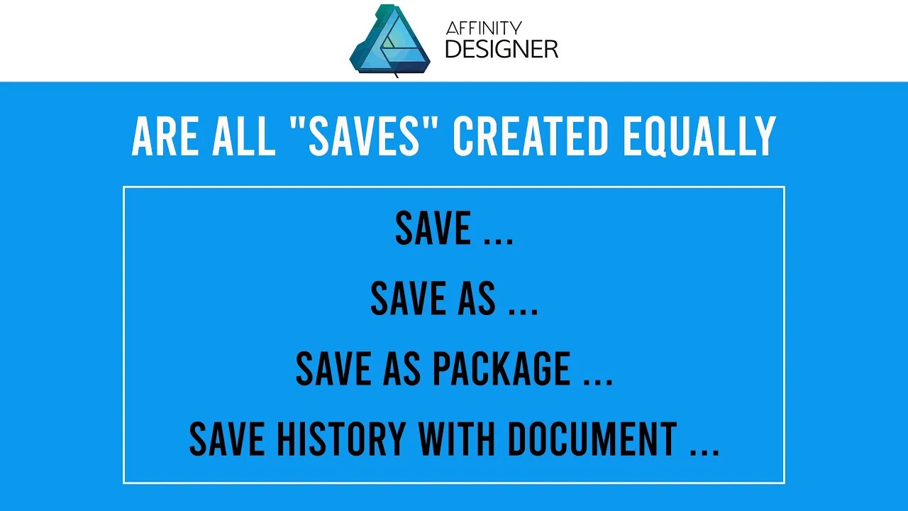 Save your Document Correctly - Affinity Designer