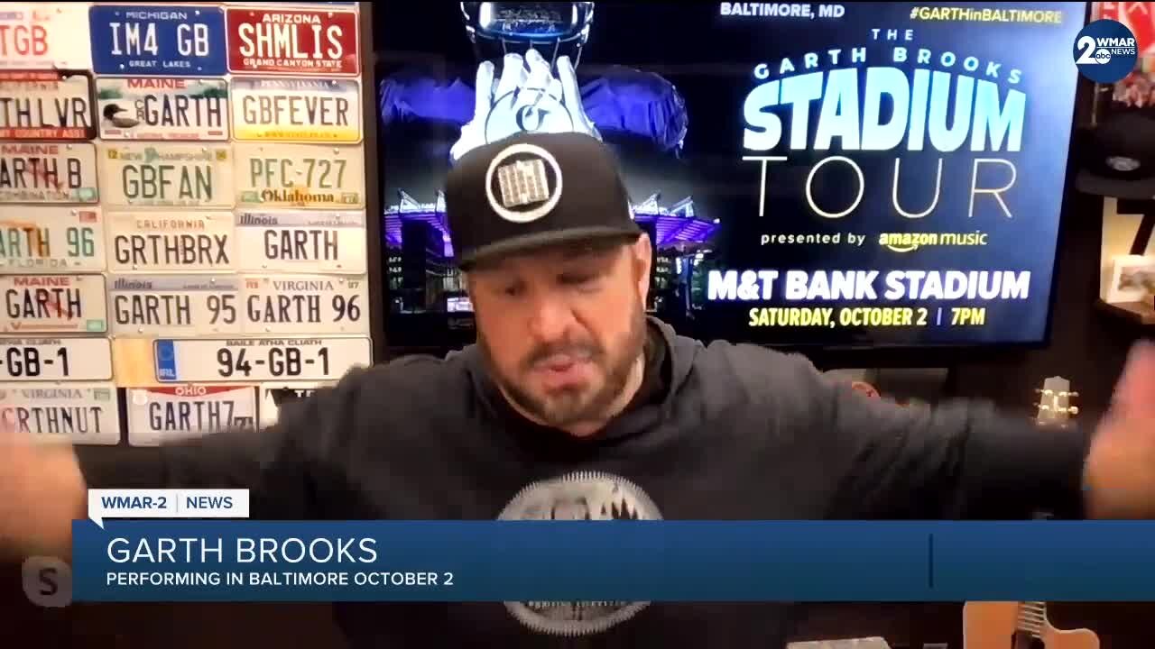 Christian Schaffer sits down with country music legend Garth Brooks who is coming to M&T Bank Stadium for a live concert in October