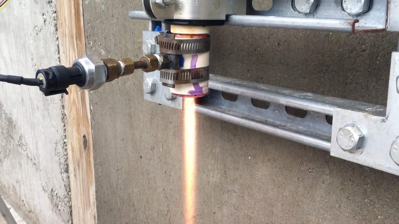 Ignition Test for HTP/PLA/KMnO4 Hybrid Fuel Core