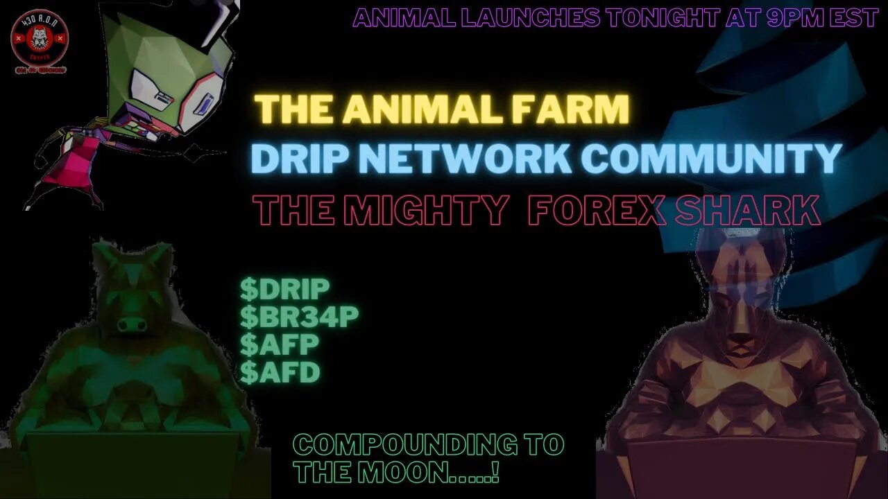 THE ANIMAL FARM LAUNCH IS TONIGHT!🦮🐖💧