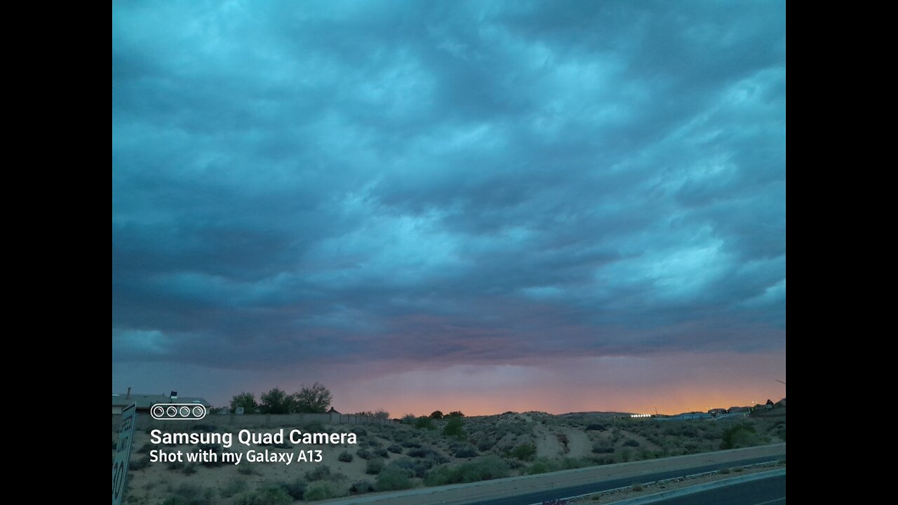 New Mexico Sunset With Lightning