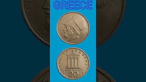 GREECE 20 DRACHMAS 1976.#shorts @COINNOTESZ #greece