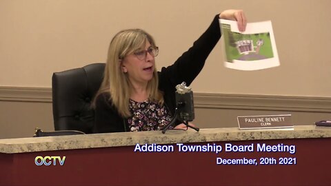 Addison Township Board Meeting December, 20th 2021