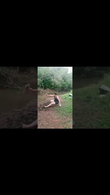 Woman Slips In Mud! #MegaFails #Shorts