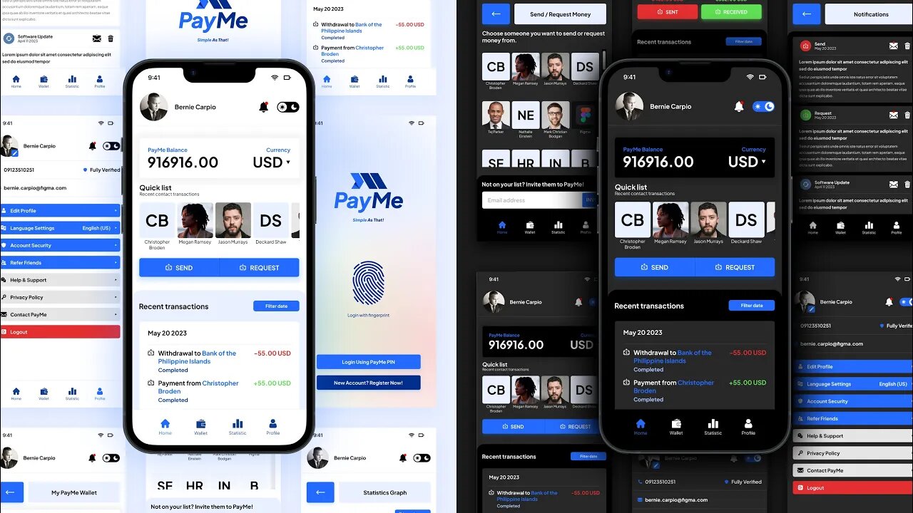 Payment Processing Prototype Using Figma