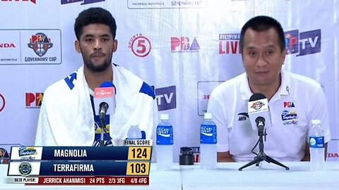 Interview with Best Player Jerrick Ahanmisi and Coach Chito Victolero [Sep. 1, 2024]