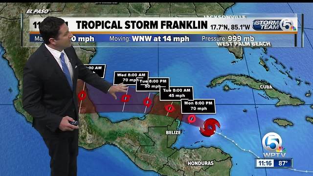 Tropical Storm Franklin 11 a.m. update (8/7/17)