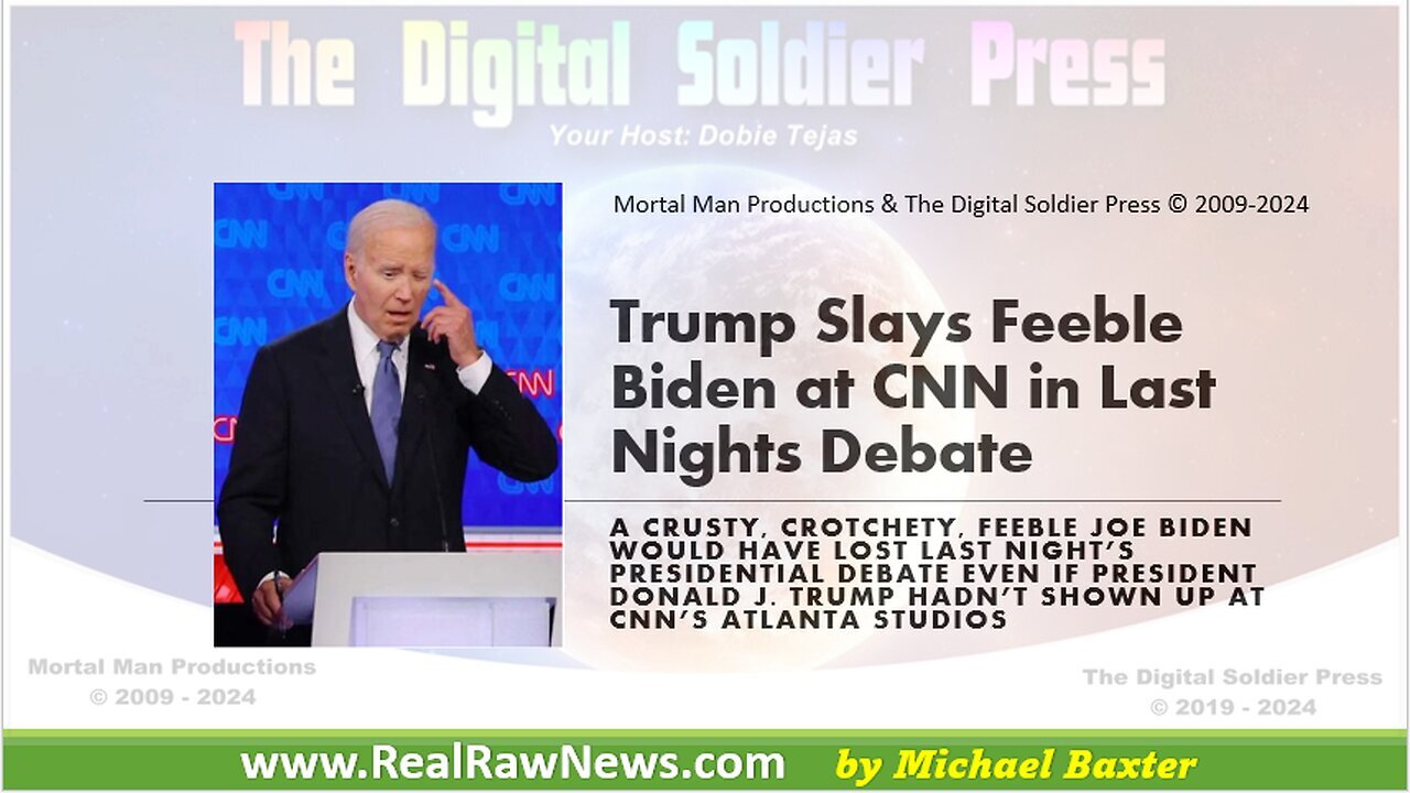 Trump Slays Feeble Fake Joe Biden at Last Night's CNN Debate.